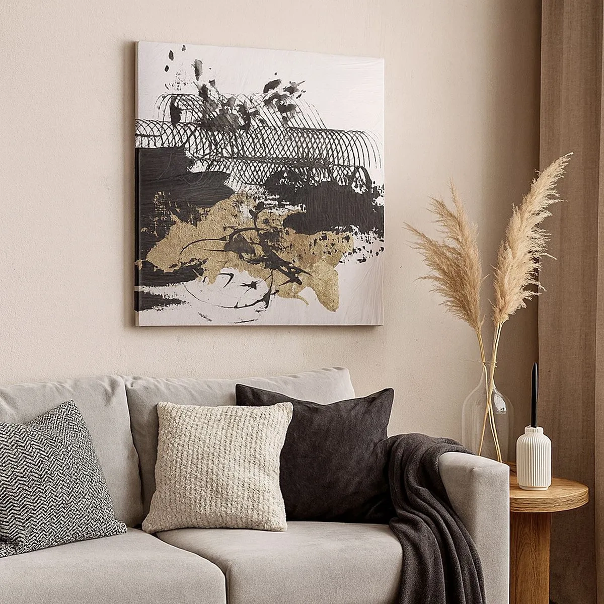 Schilderen op canvas - Compositie met passie - 30x30 cm