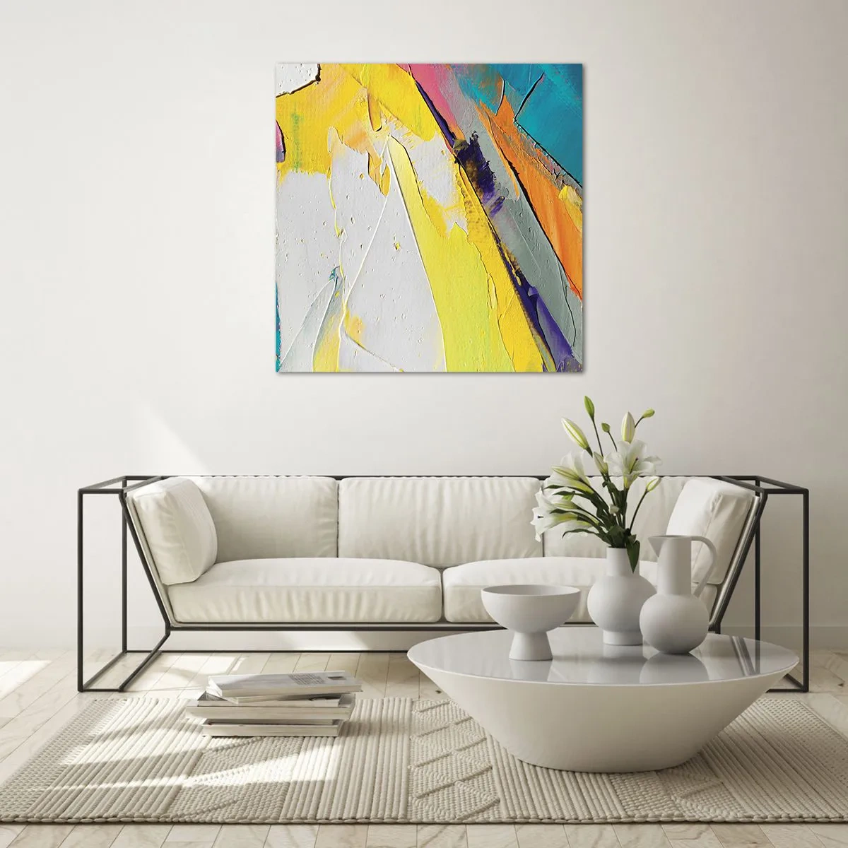 Schilderen op glas - De anatomie van licht - 40x40 cm