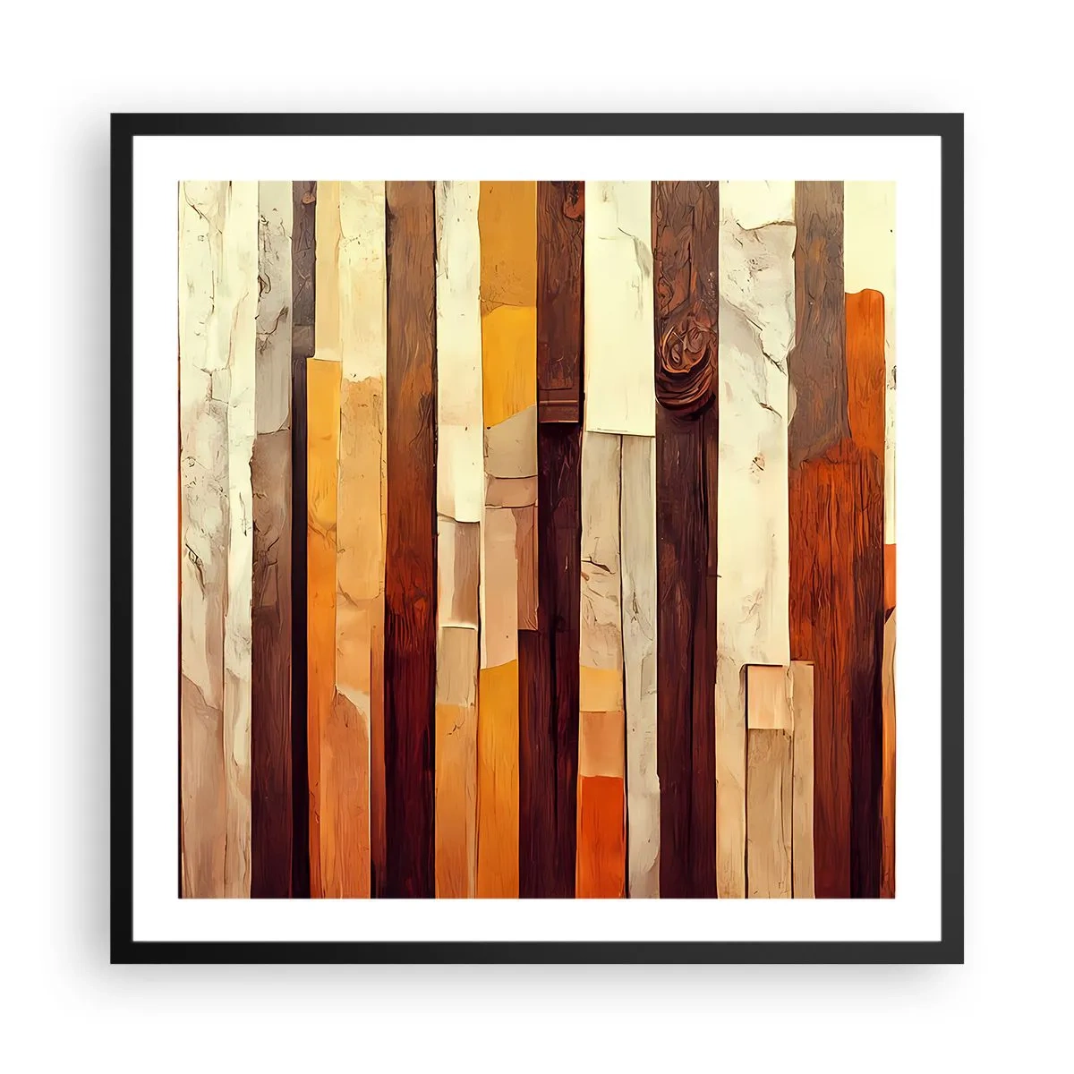 Poster in een zwarte lijst - Anthem van de bosbomen - 60x60 cm