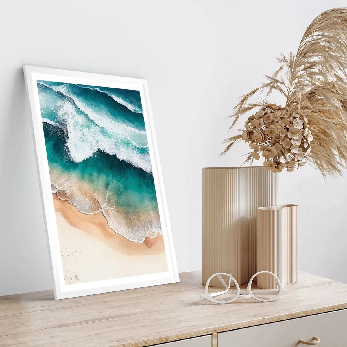 Poster in een witte lijst - De eeuwige ontmoeting - 50x70 cm