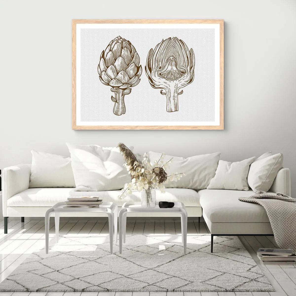 Een poster in een licht eiken lijst - Anatomieles - 91x61 cm