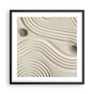 Poster in een zwarte lijst - Een vleugje warmte - 50x50 cm