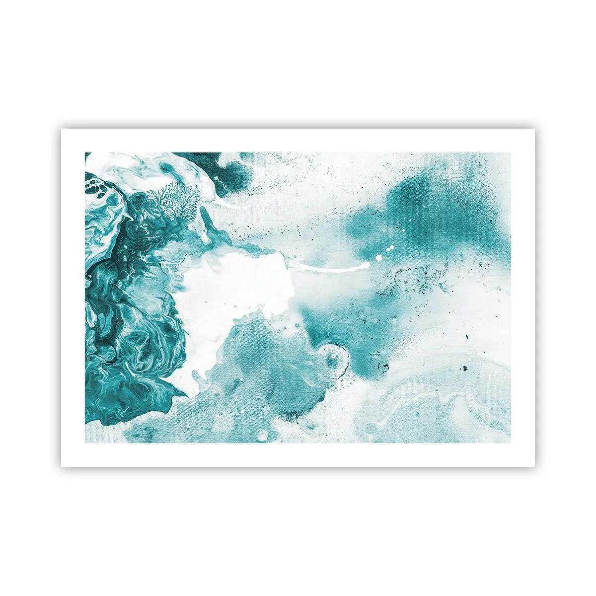 Poster - Moerast van blauw - 70x50 cm