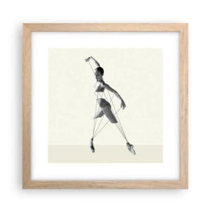 Een poster in een licht eiken lijst - In het theater van de wereld - 30x30 cm