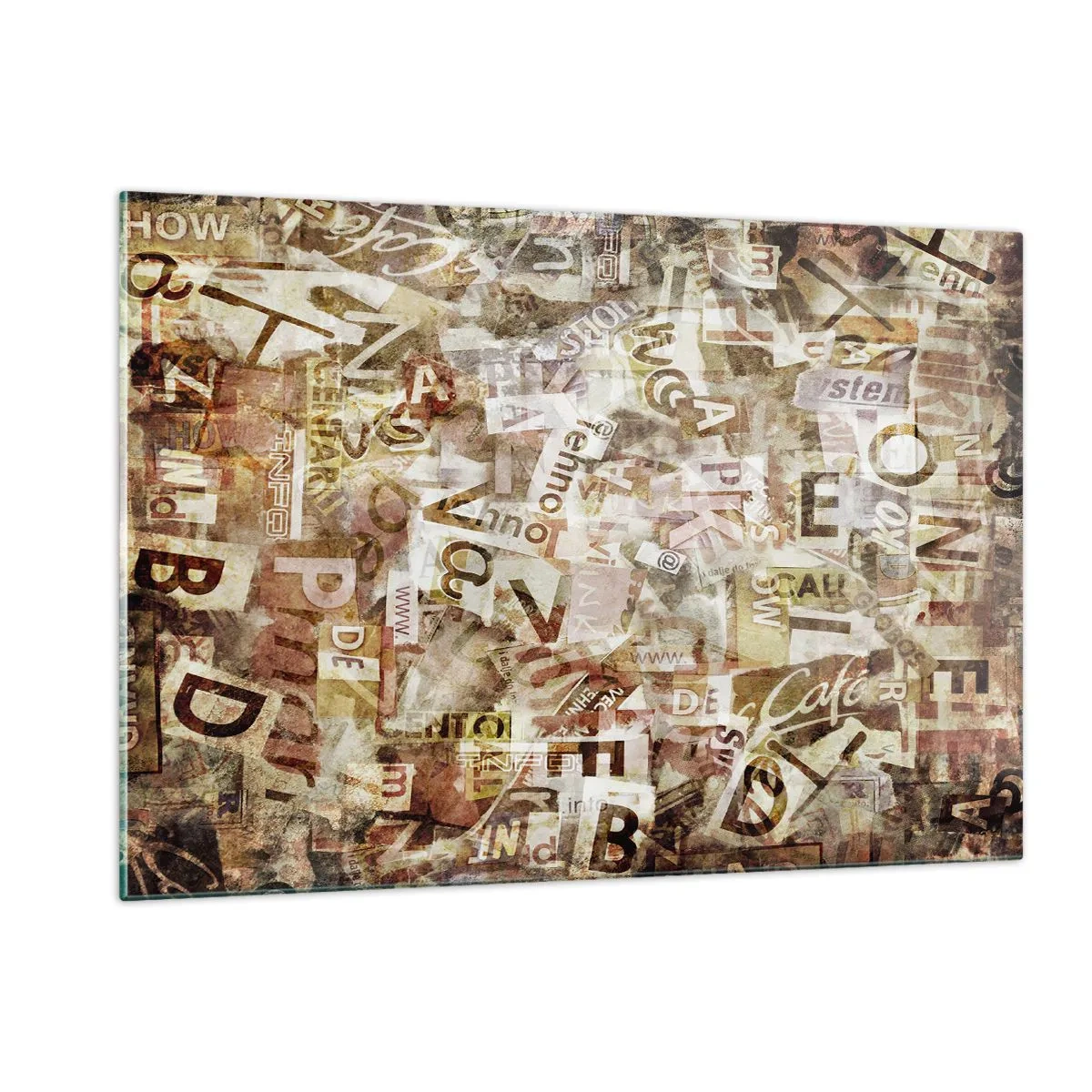 Schilderen op glas - Ik verenig het gebabbel - 120x80 cm