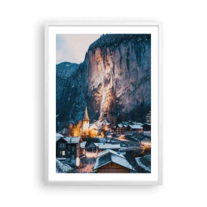 Poster in een witte lijst - De stralende geest van de winter - 50x70 cm