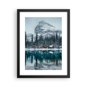 Poster in een zwarte lijst - Canadese stilte - 30x40 cm