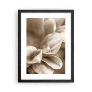 Poster in een zwarte lijst - Zo zacht als een glimlach - 30x40 cm