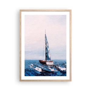 Een poster in een licht eiken lijst - Broederschap van de wind - 50x70 cm