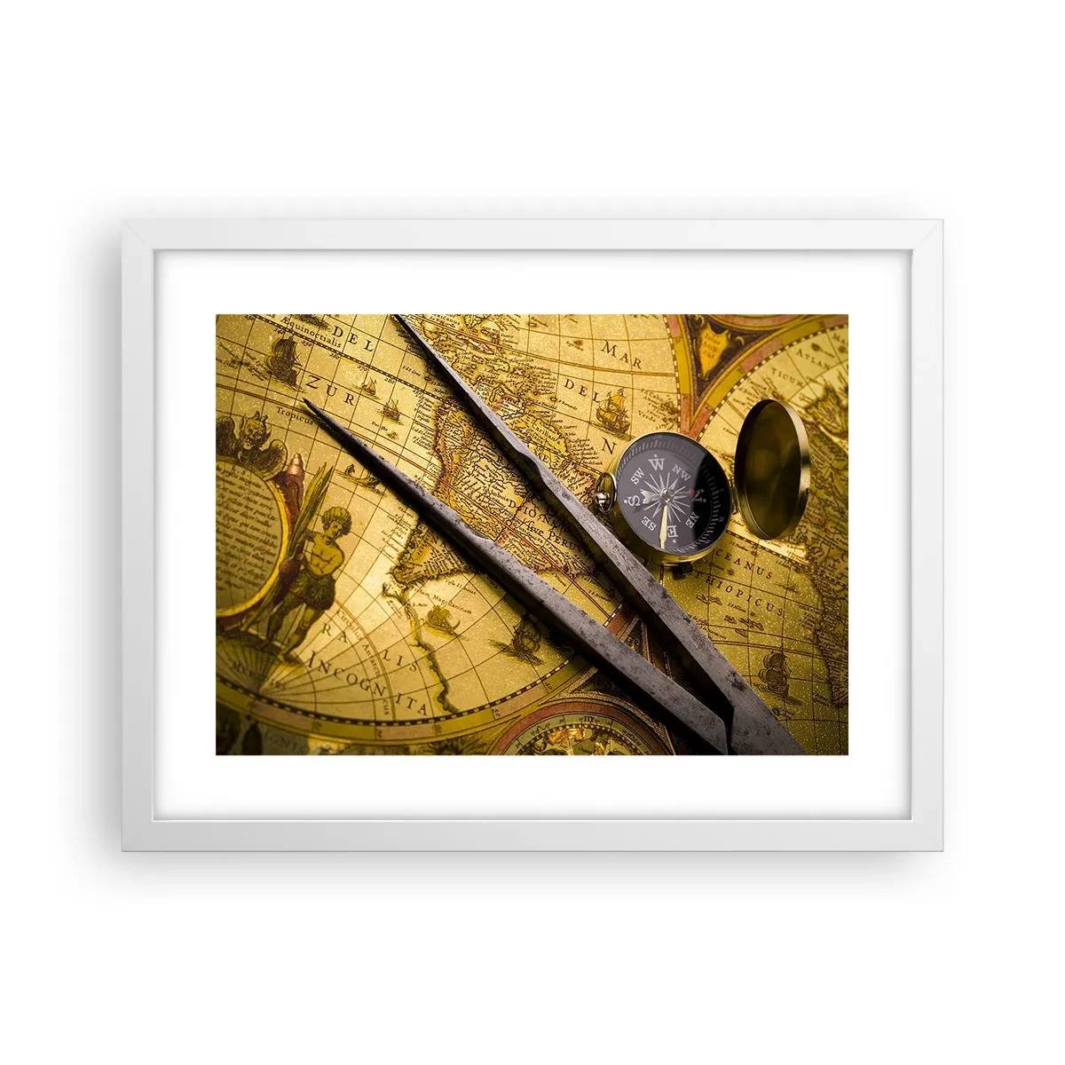 Poster in een witte lijst - Waar zijn deze schatten? - 40x30 cm