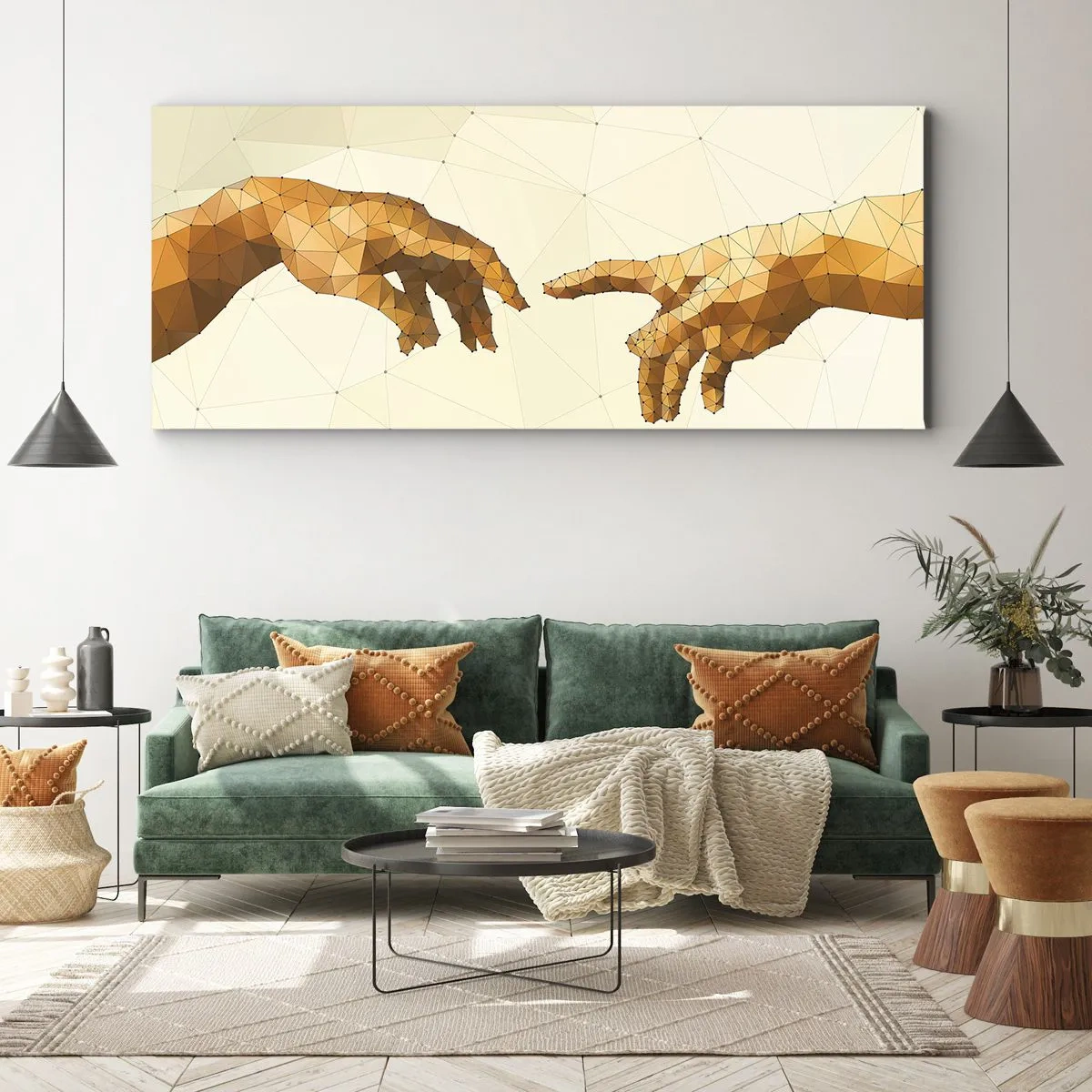 Schilderen op canvas - Goddelijke geometrie - 140x50 cm