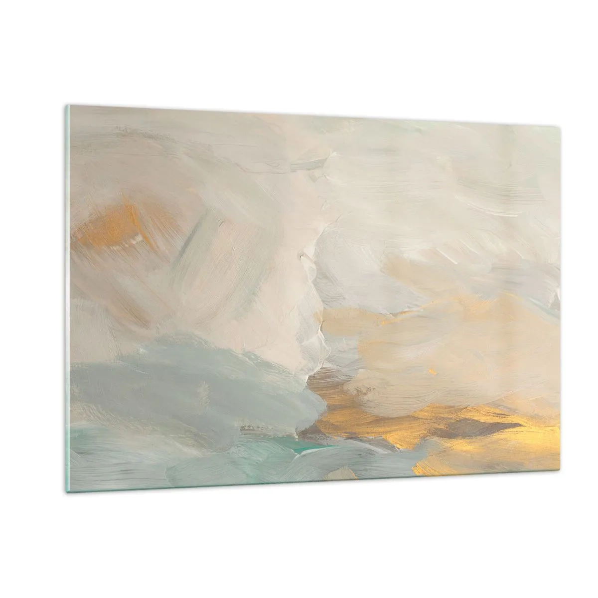 Schilderen op glas - Abstractie – het land van zachtheid - 120x80 cm