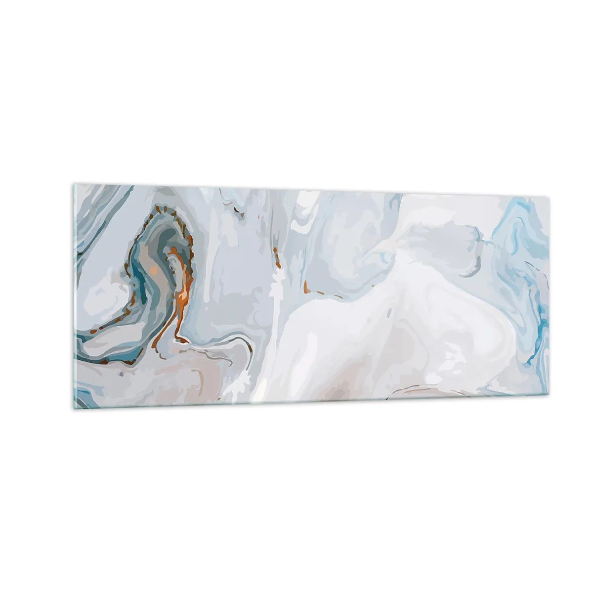 Schilderen op glas - Het wit is verheven - 100x40 cm