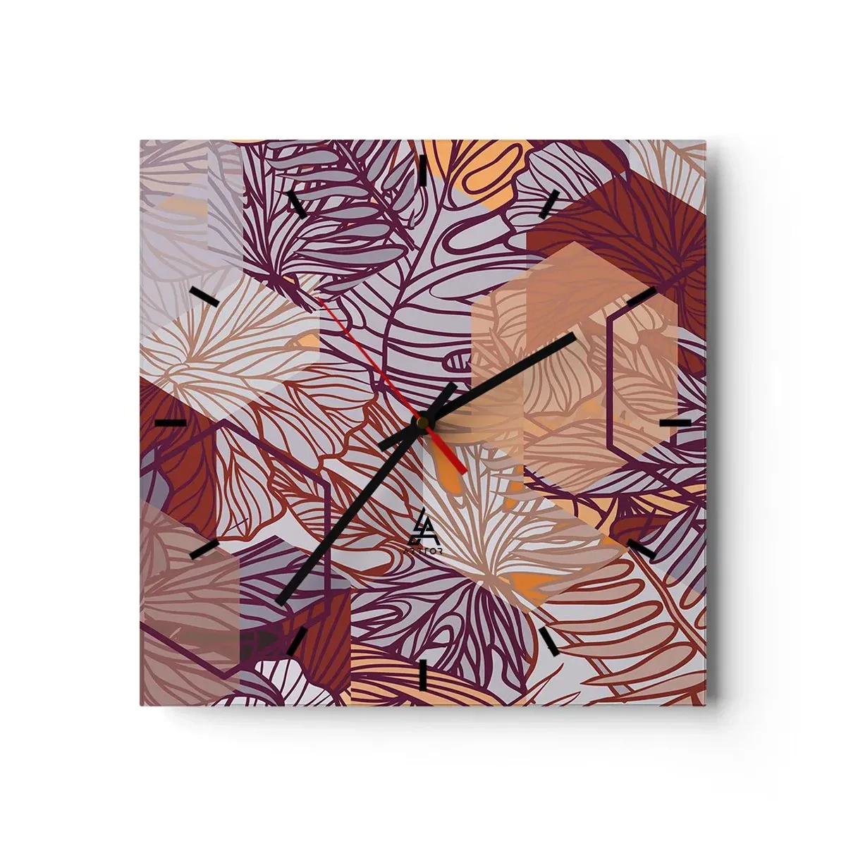 Wandklok - Klok - Onmogelijke relatie tussen geometrie en natuur - 30x30 cm
