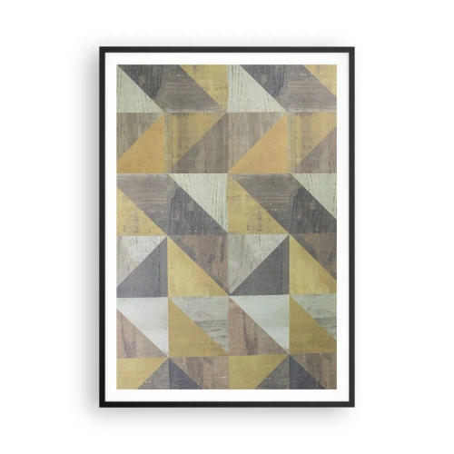 Poster in een zwarte lijst - Op de hoek van de driehoek - 70x100 cm