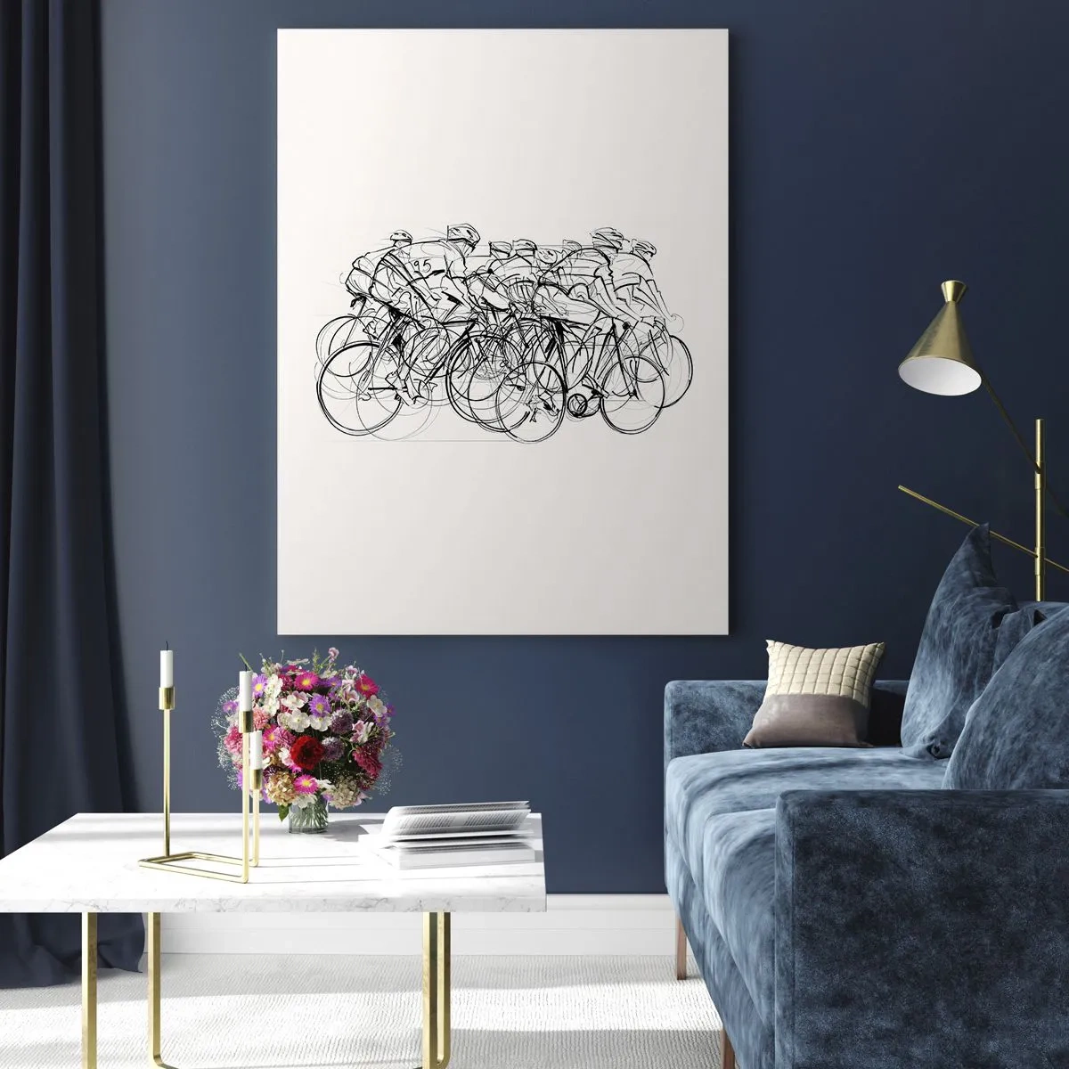 Schilderen op glas - Samen als team - 50x70 cm