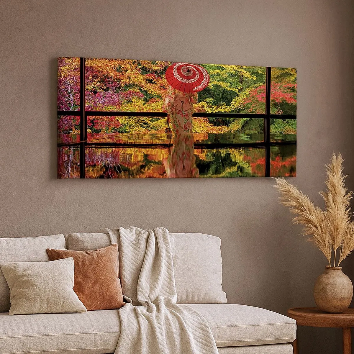 Schilderen op canvas - In de tempel van de natuur - 100x40 cm