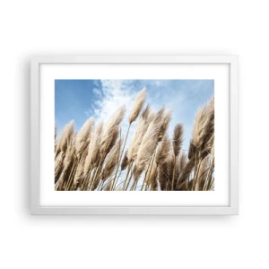 Poster in een witte lijst - Zonnige en winderige streling - 40x30 cm