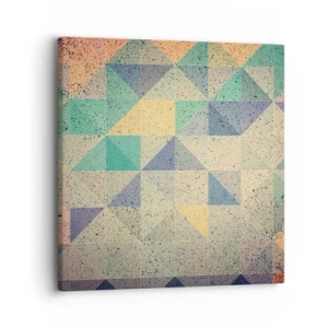 Schilderen op canvas - Republiek van driehoeken - 30x30 cm