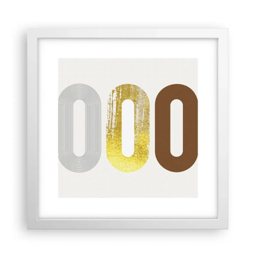 Poster in een witte lijst - Oooo! - 30x30 cm