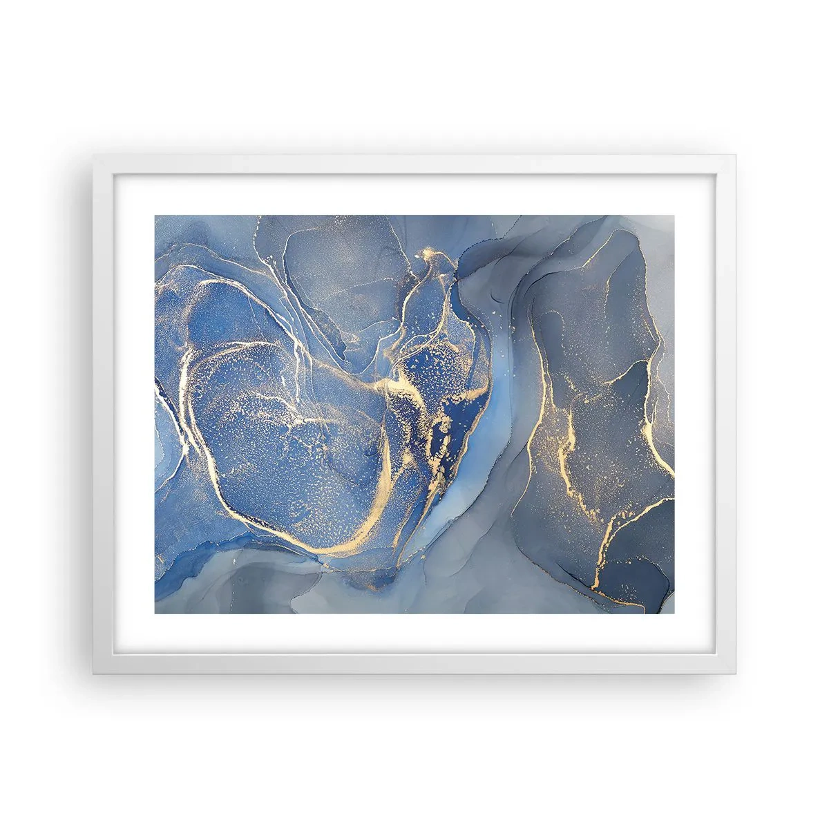 Poster in een witte lijst - Goudstof - 50x40 cm