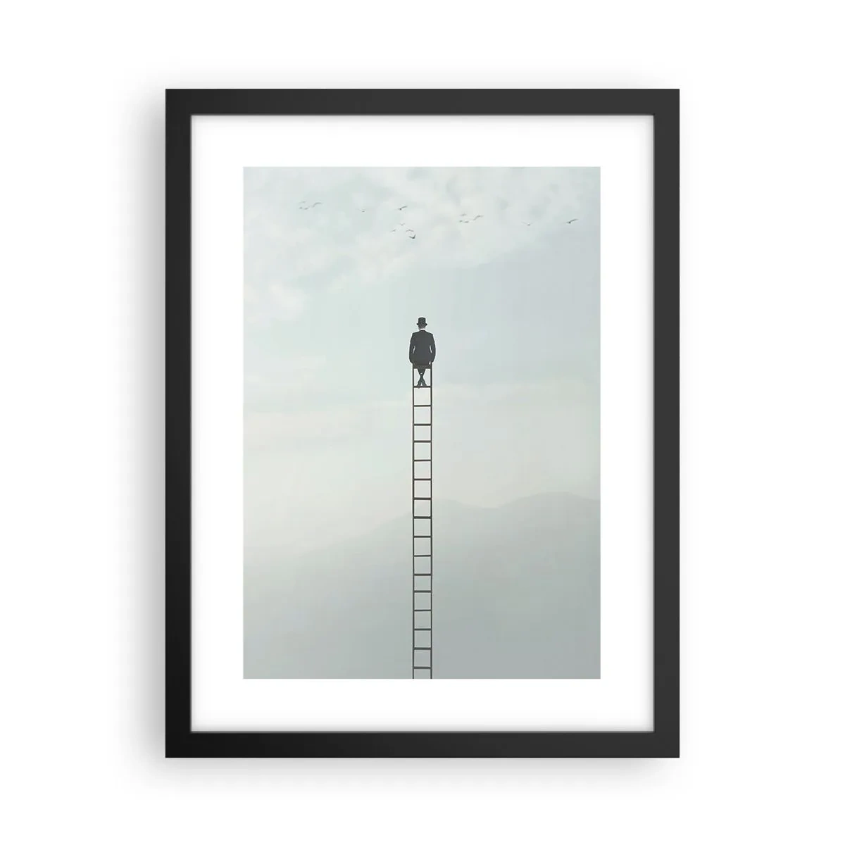 Poster in een zwarte lijst - Stap verder op! - 30x40 cm