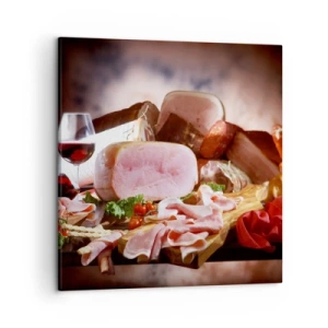 Schilderen op canvas - Een culinaire droom met een karaf - 50x50 cm