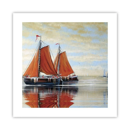 Poster - Hé, zeil, matroos... - 40x40 cm