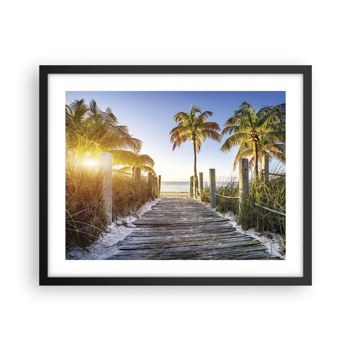 Poster in een zwarte lijst - Rechtstreeks naar het paradijs - 50x40 cm