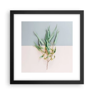 Poster in een zwarte lijst - Subtiliteit in pastelkleuren - 30x30 cm