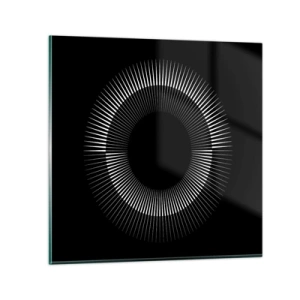 Schilderen op glas - Zwarte zon - 60x60 cm