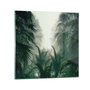 Schilderen op glas - Tropisch mysterie - 50x50 cm