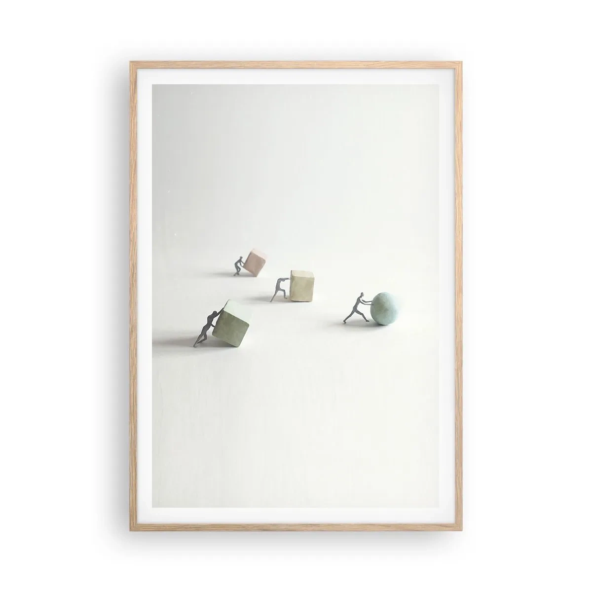 Een poster in een licht eiken lijst - Puur leven - 70x100 cm