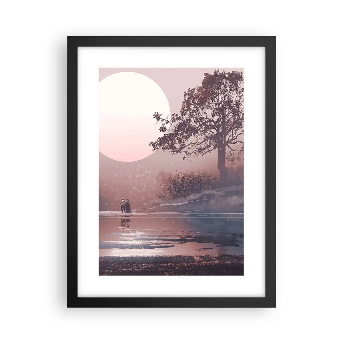 Poster in een zwarte lijst - nacht wonderen - 30x40 cm