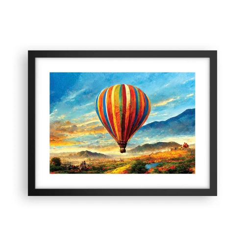 Poster in een zwarte lijst - In stilte zie je meer - 40x30 cm