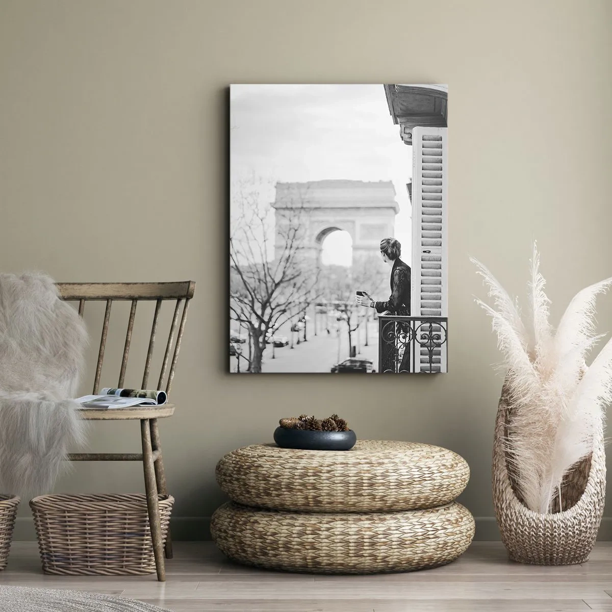 Schilderen op canvas - Een kamer met uitzicht - 80x120 cm