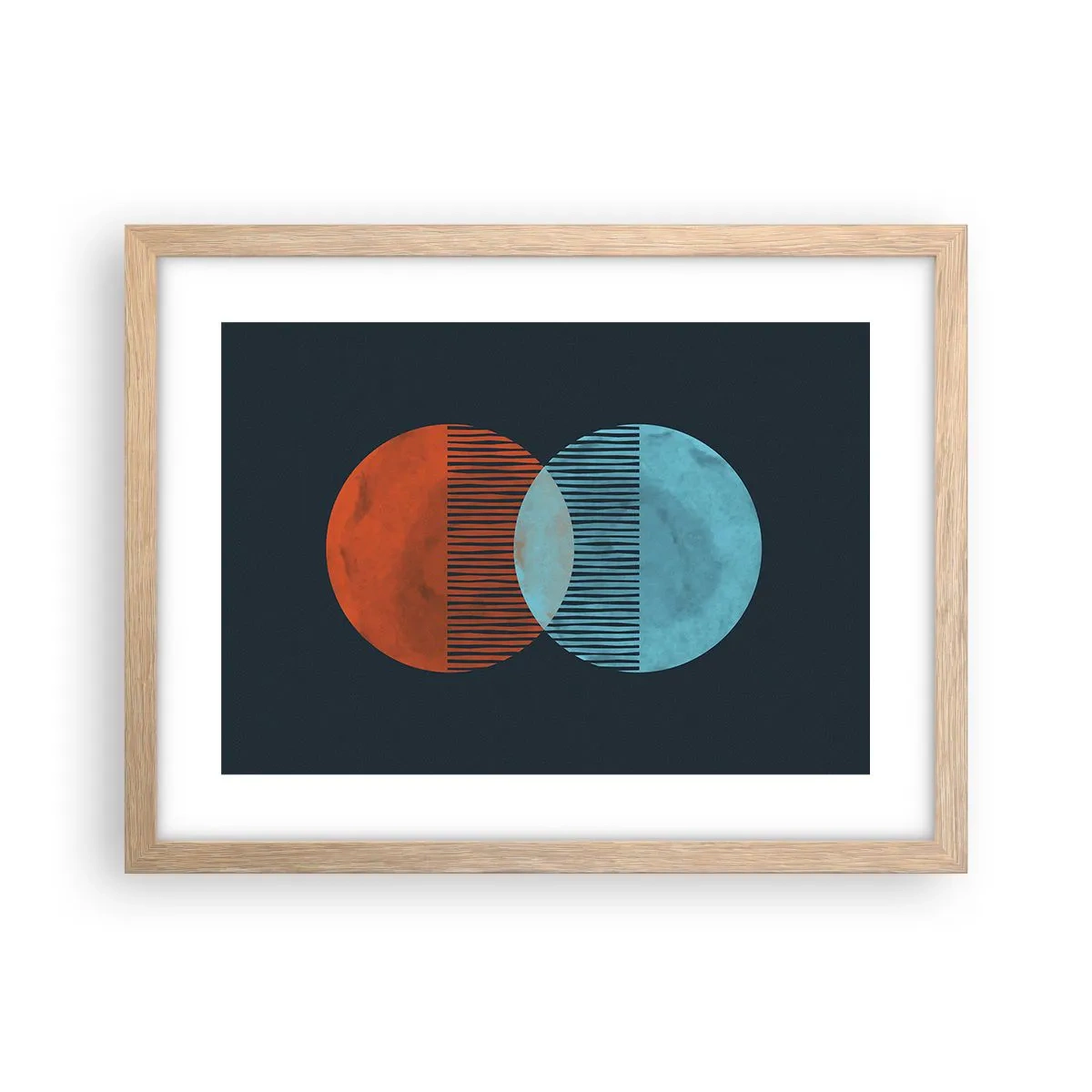 Een poster in een licht eiken lijst - Astronomische fantasie - 40x30 cm