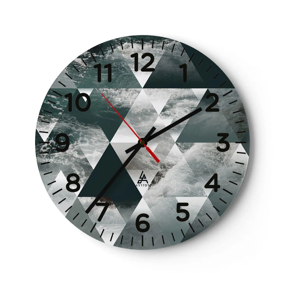 Wandklok - Klok - Kristal perspectief - 30x30 cm