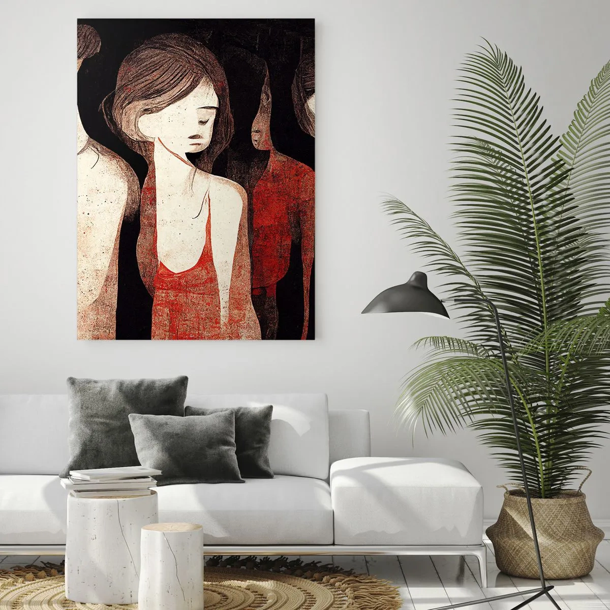 Schilderen op glas - Madonna's van duisternis - 80x120 cm