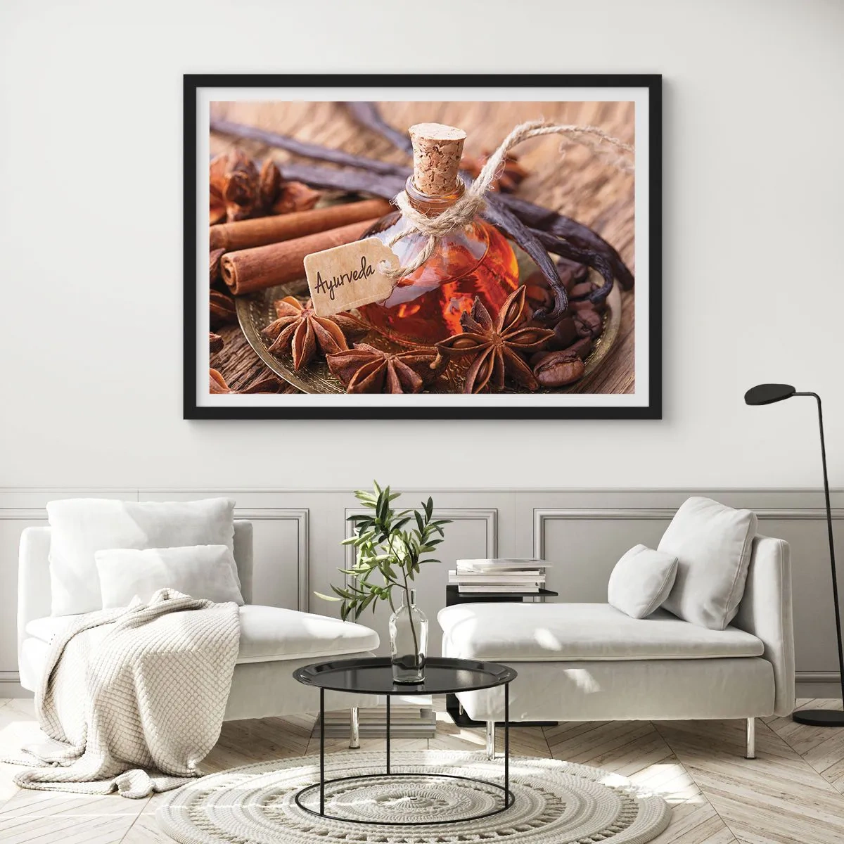 Poster in een zwarte lijst - Naar de eenheid van lichaam en geest - 40x30 cm