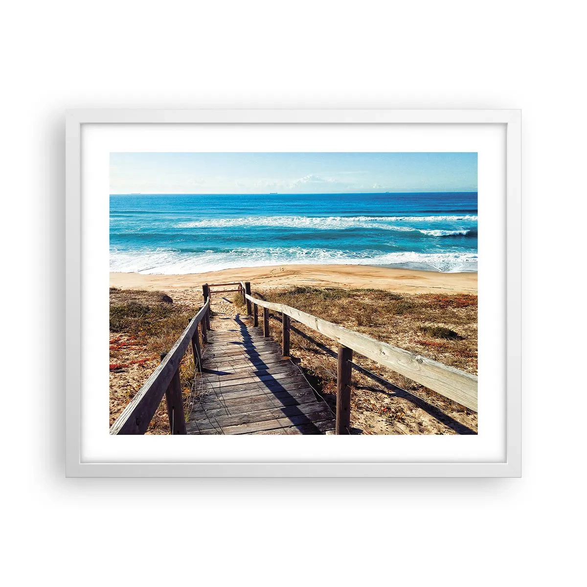 Poster in een witte lijst - Loop maar! - 50x40 cm