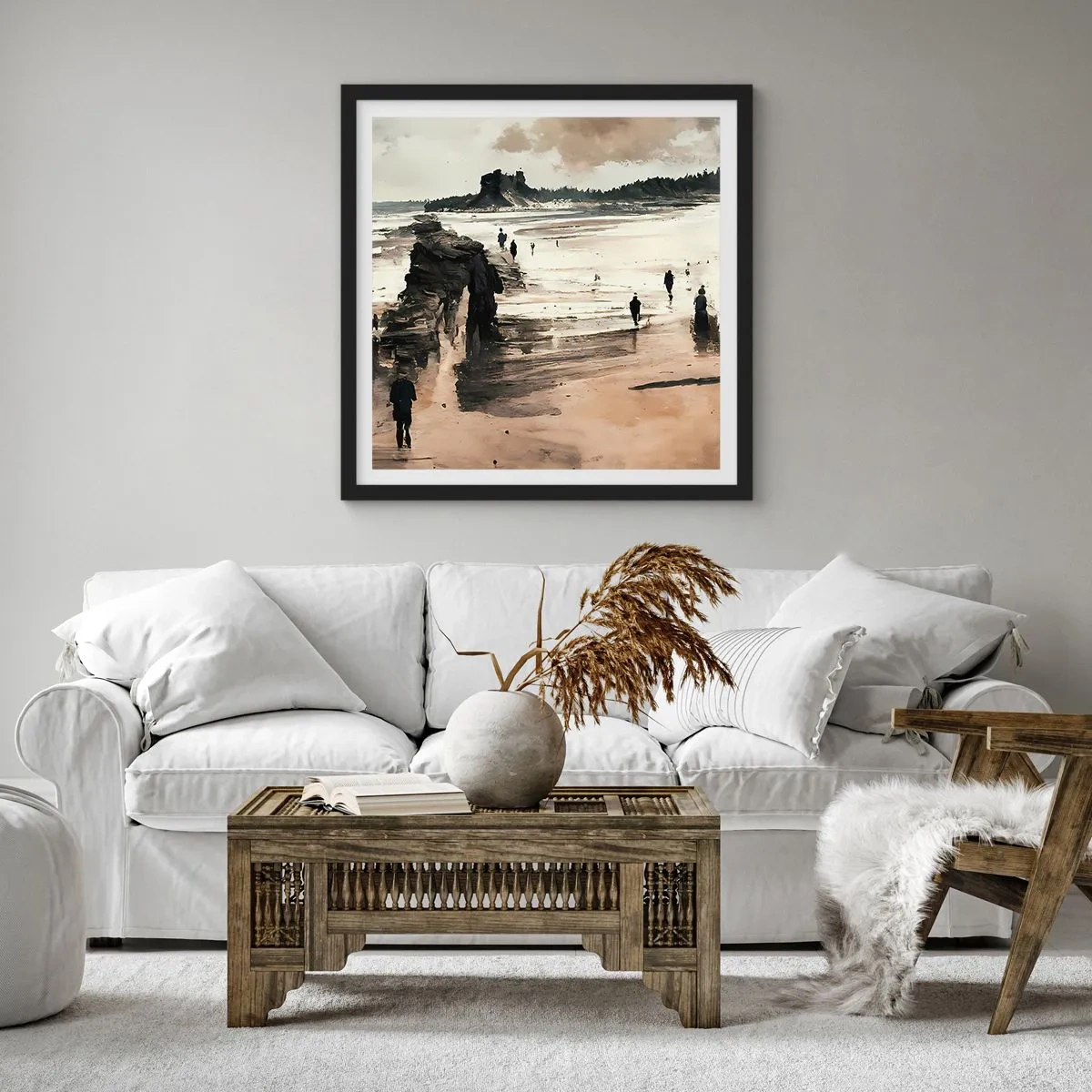 Poster in een zwarte lijst - Opgeroepen - 30x30 cm