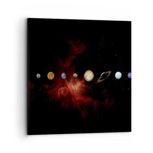 Schilderen op canvas - Onze buurt - 70x70 cm