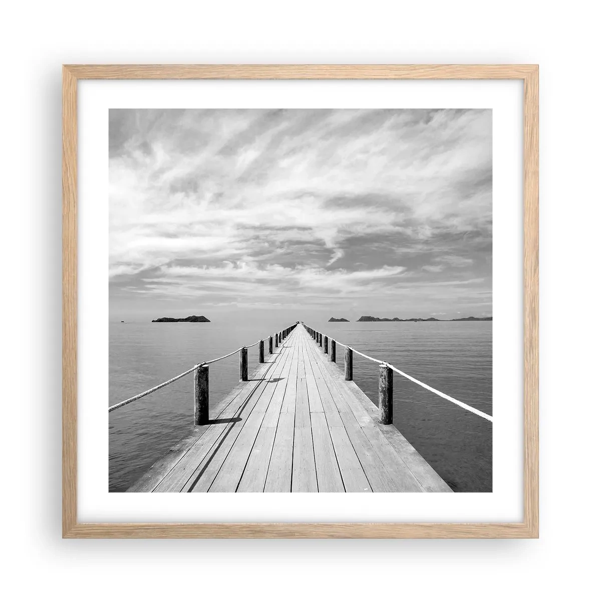 Een poster in een licht eiken lijst - Of misschien een reis... - 50x50 cm