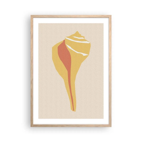 Een poster in een licht eiken lijst - Organische abstractie – groei - 50x70 cm