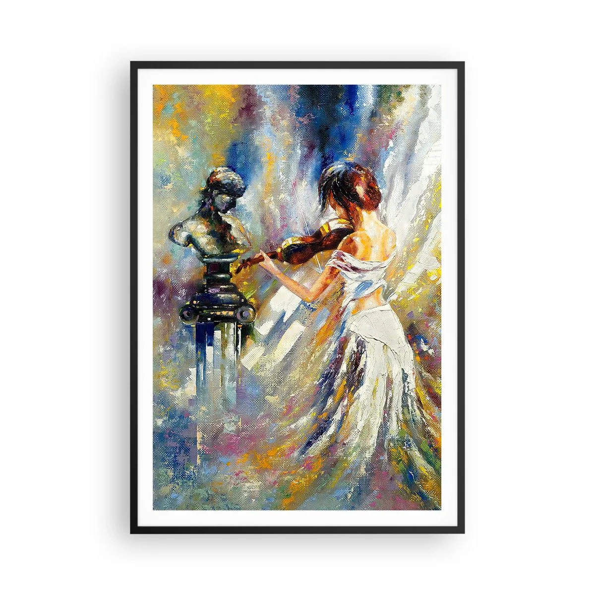 Poster in een zwarte lijst - Herleven met gevoel - 70x100 cm