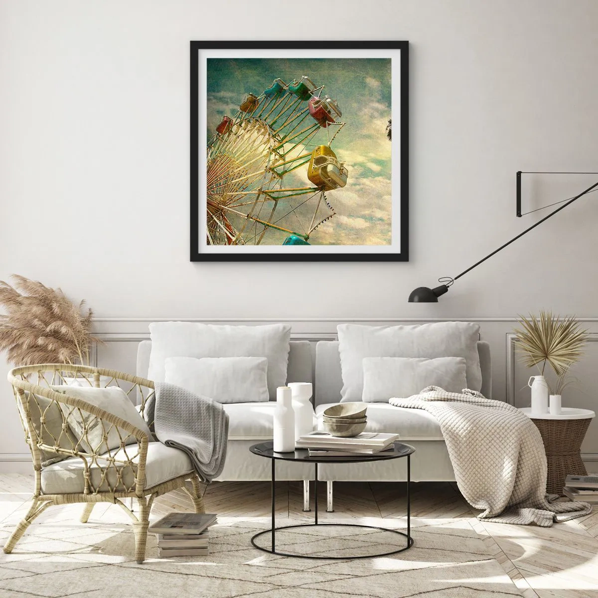 Poster in een zwarte lijst - Het zal zo zijn, het zal leuk zijn..., - 30x30 cm