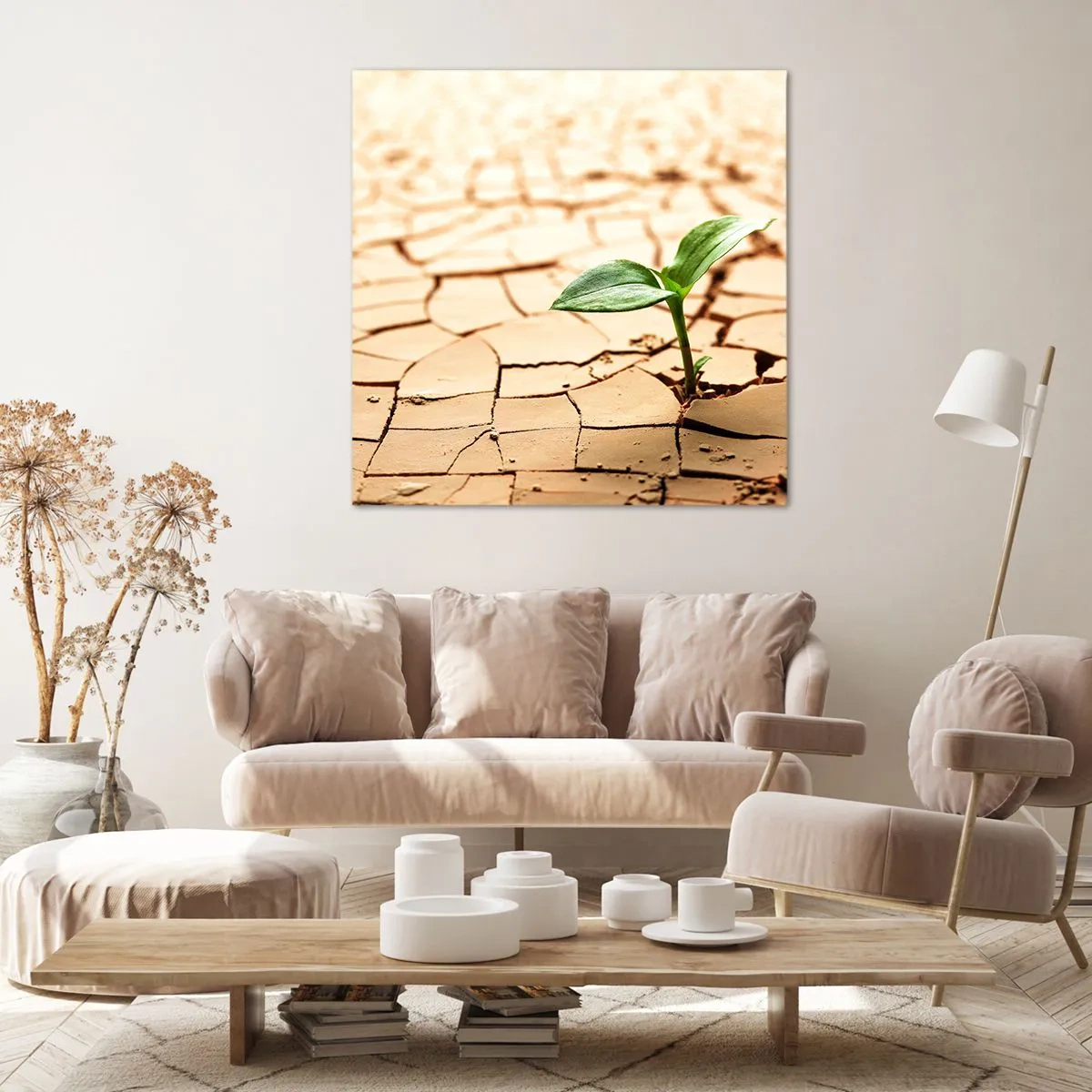 Schilderen op canvas - De ontembare kracht van het leven - 50x50 cm