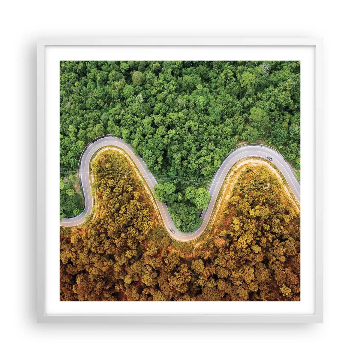 Poster in een witte lijst - Grenzen en doorbraken - 60x60 cm