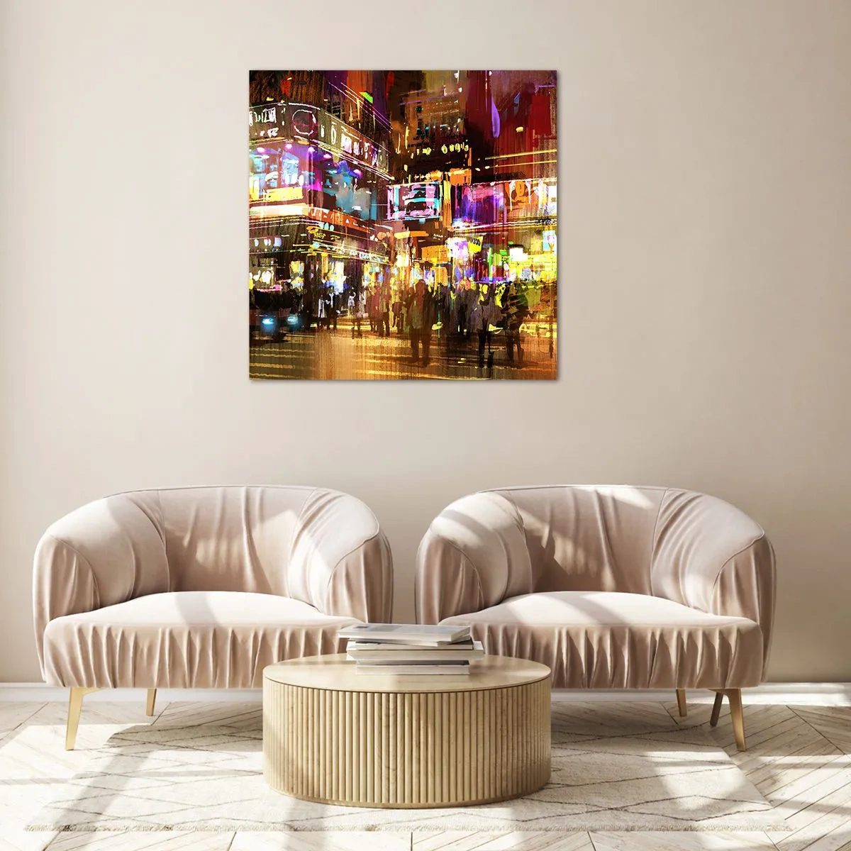 Schilderen op glas - In een zee van licht - 70x70 cm